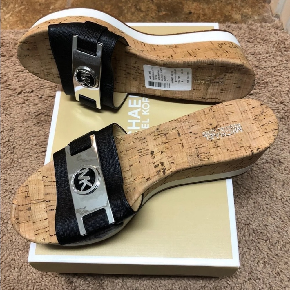 Michael kor cork wedges